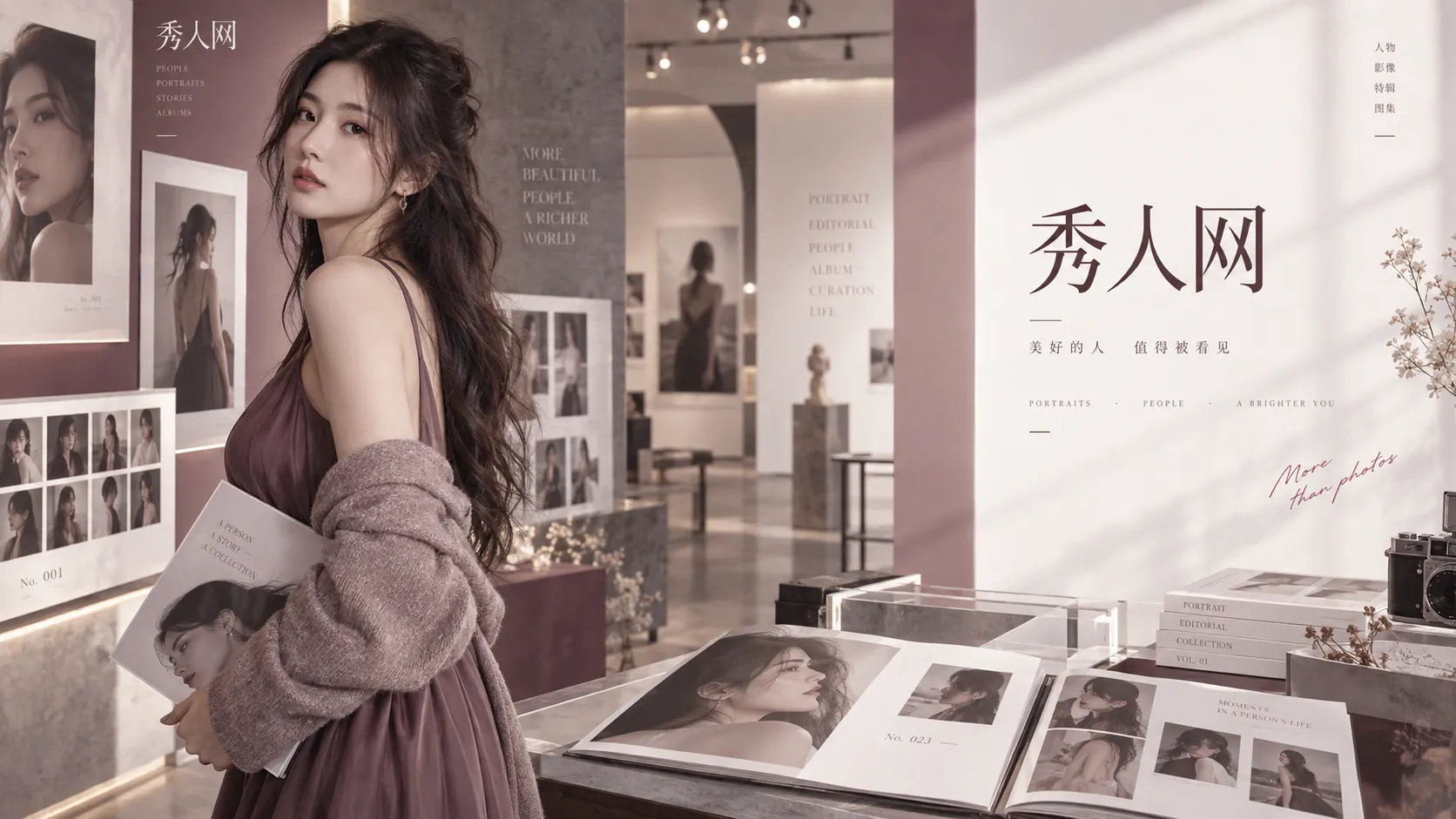 人像写真与服饰质感的视觉主题展示